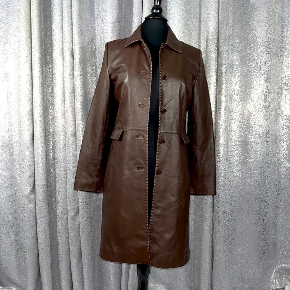 Brown Leather Coat